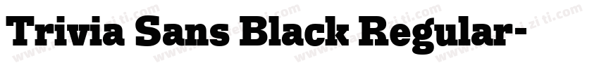 Trivia Sans Black Regular字体转换